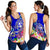 Tonga Women's Racerback Tank - Turtle Plumeria (Blue) - Polynesian Pride