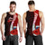 Samoa Polynesian Men's Tank Top - Coat Of Arm With Hibiscus Red - Polynesian Pride