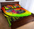 Tahiti Quilt Bed Set - Polynesian Hook And Hibiscus (Raggae) - Polynesian Pride