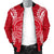 Palau Polynesian Men's Bomber Jacket Map Red White - Polynesian Pride