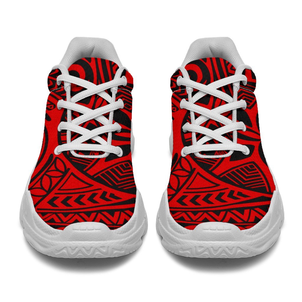 Polynesian Hawaiian Style Tribal Tattoo Red Chunky Sneakers - Polynesian Pride