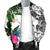 Wallis And Futuna Custom Personalised Men's Bomber Jacket White - Turtle Plumeria Banana Leaf - Polynesian Pride