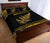 Aotearoa New Zealand Maori Quilt Bed Set Silver Fern Yellow - Polynesian Pride