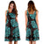 Polynesian Midi Dress - Blue Monstera Leave - Polynesian Pride