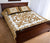 Hawaii Quilt Bed Set Royal - Gold And White - Polynesian Pride