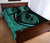 Hawaii Fish Hook Polynesian Quilt Bed Set - Circle Style Turquoise - Polynesian Pride