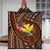 Hawaii Kanaka Maoli Premium Quilt - Polynesian Hook And Hibiscus - Polynesian Pride