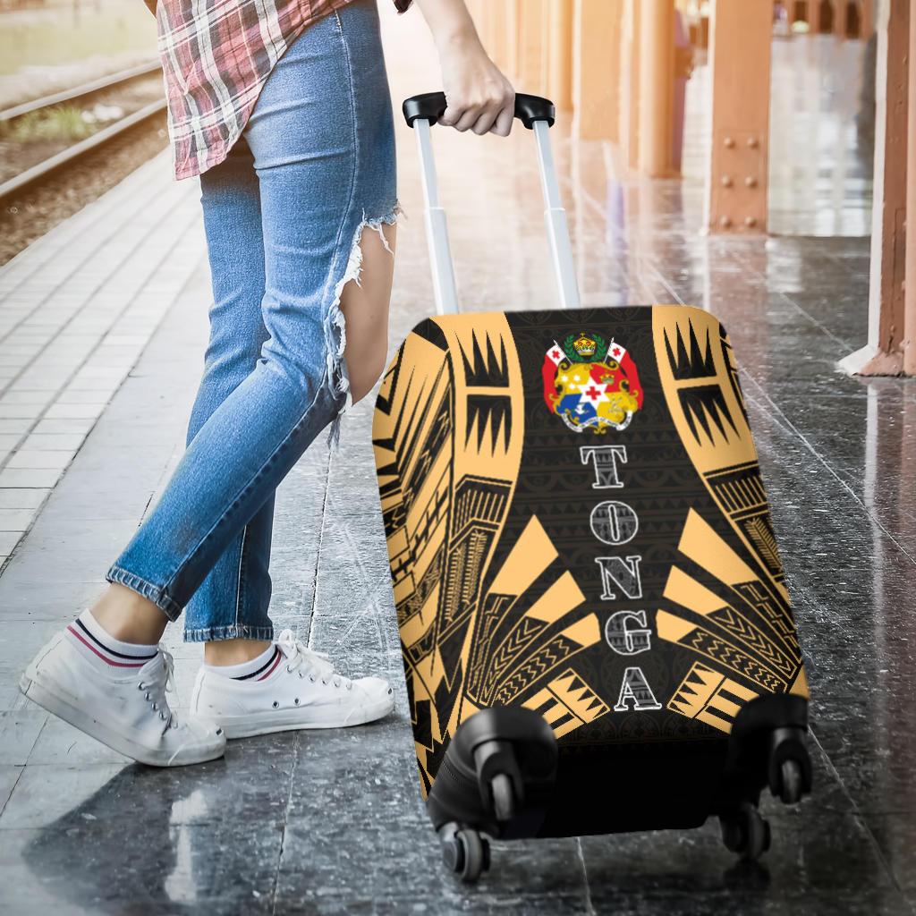 Tonga Luggage Cover - Polynesian Tattoo Gold - Polynesian Pride