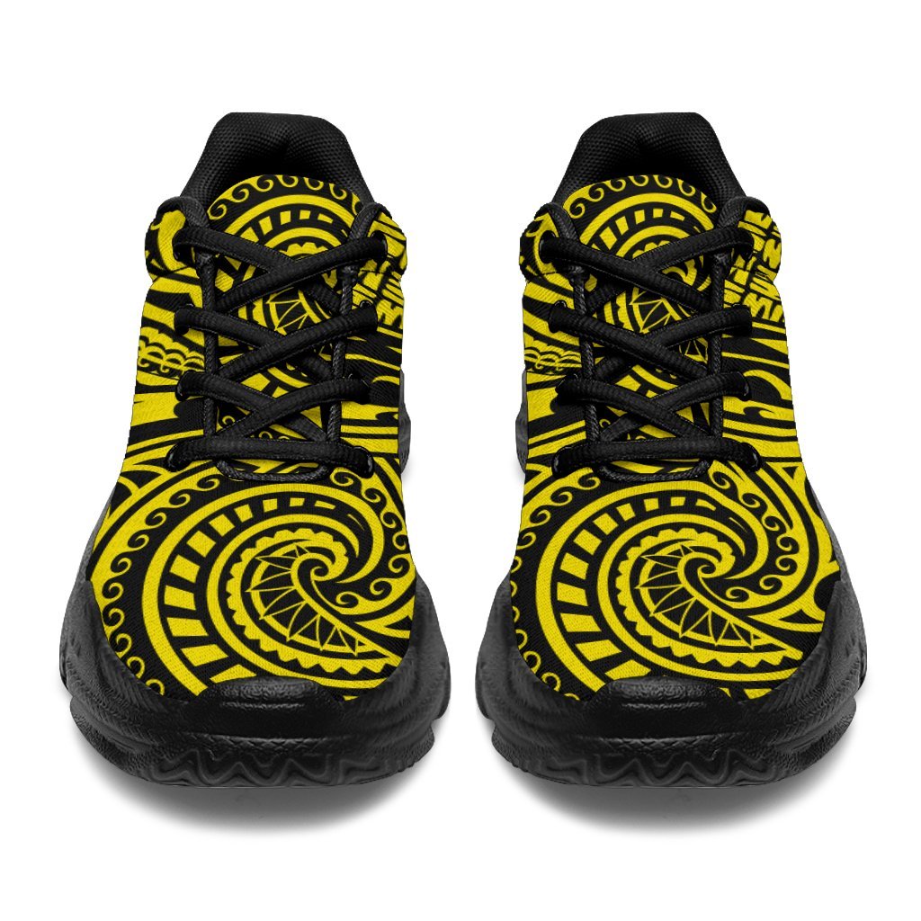 Polynesian Maori Lauhala Yellow Chunky Sneakers - Polynesian Pride