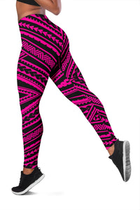Polynesian Tatau Pink Hawaii Women's Leggings AH - Polynesian Pride