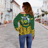 Solomon Islands Premium Off Shoulder Sweater A7 - Polynesian Pride