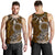 Cook Islands Custom Personalised Men Tank Top - Polynesian Boar Tusk Brown - Polynesian Pride