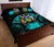 Solomon Islands Polynesian Quilt Bed Set Hibiscus Turquoise - Polynesian Pride