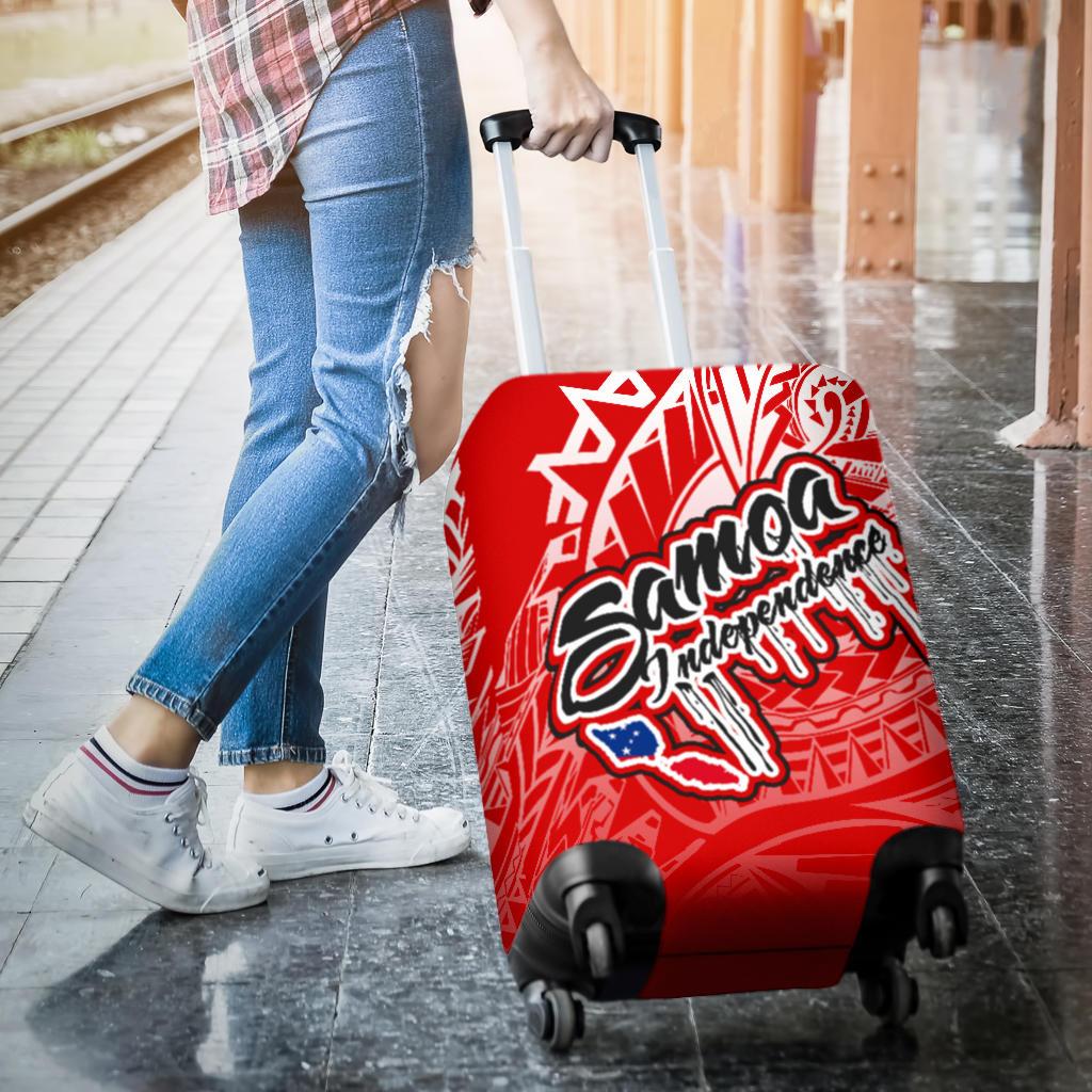 Samoa Polynesian Luggage Covers - Independence Day Red Version - Polynesian Pride