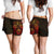 American Samoa Polynesian Shorts (Women) - Red Turtle Manta Ray Women RED - Polynesian Pride