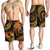 Tonga Polynesian Men Shorts - Gold Plumeria - Polynesian Pride