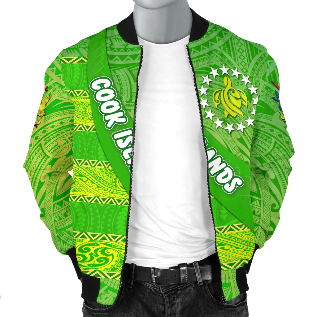Cook Islands Men Bomber Jacket Polynesian Victorian Vibes - Polynesian Pride