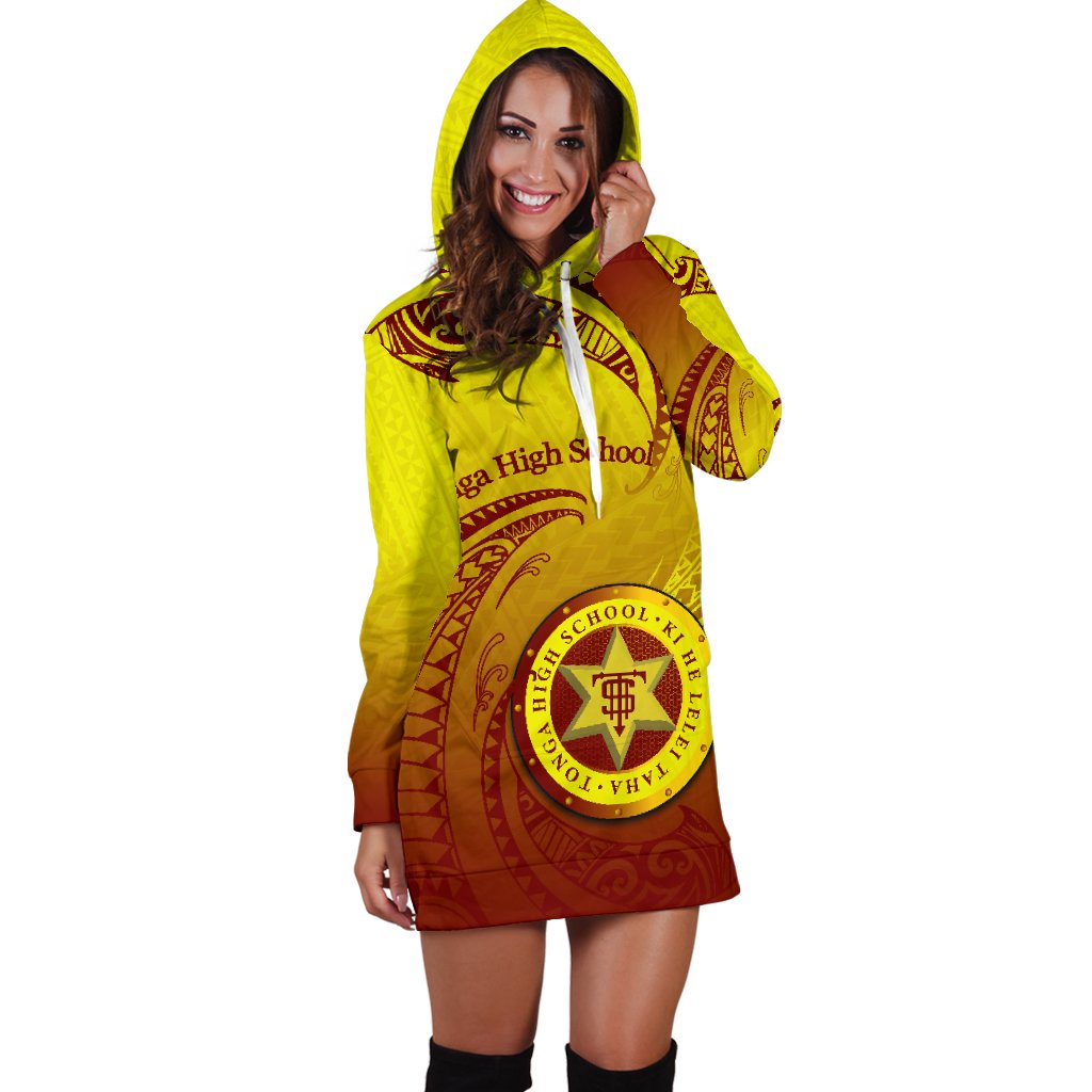 Tonga High School Women's Hoodie Dress Special Polynesian No.2 Art - Polynesian Pride