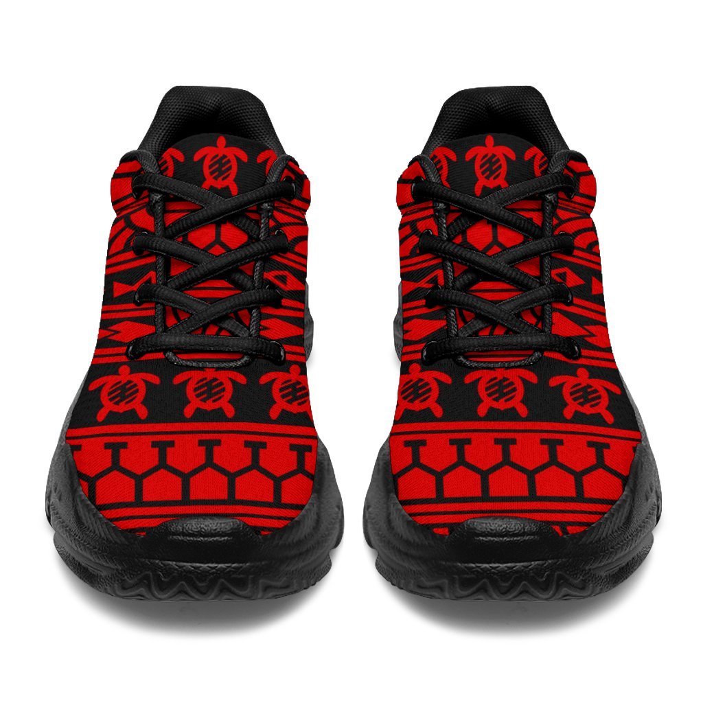 Polynesian tattoo tribal Red Chunky Sneakers - Polynesian Pride