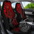 American Samoa Car Seat Covers - American Samoa Seal Red Turtle Gray Hibiscus Flowing - Polynesian Pride