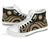 Nauru High Top Canvas Shoes - Gold Tentacle Turtle - Polynesian Pride