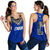 Chuuk Women's Racerback Tank - Micronesian Pattern Blue - Polynesian Pride