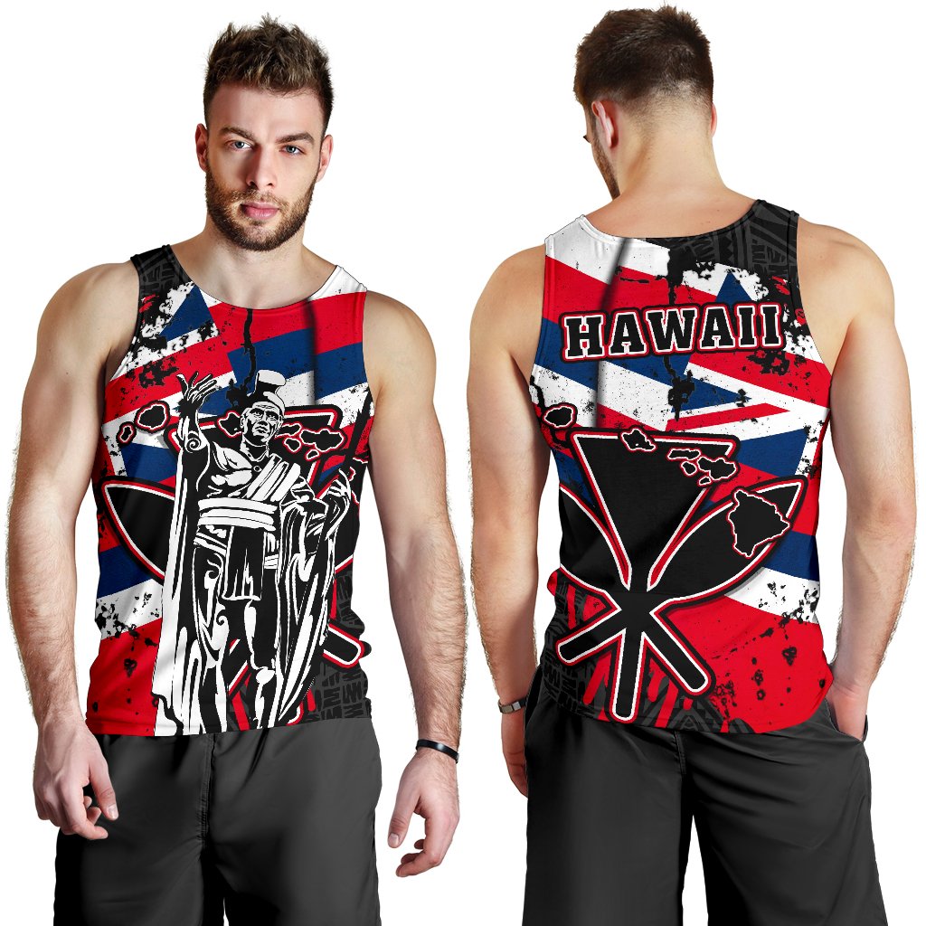 Hawaii Kanaka Maoli King Men's Tank Top My Blood Black - Polynesian Pride