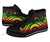 Cook Islands High Top Canvas Shoe - Reggae Tentacle Turtle - Polynesian Pride