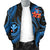 Polynesian Hawaii Men Bomber Jacket - Blue Plumeria - Polynesian Pride