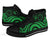 Cook Islands High Top Canvas Shoes - Green Tentacle Turtle - Polynesian Pride