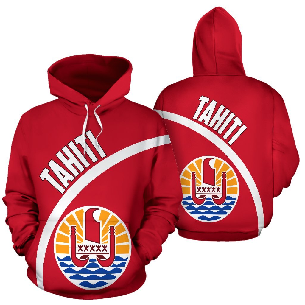 Tahiti Hoodie Tahiti Flag Unisex Red - Polynesian Pride