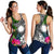 Marshall Islands Women Racerback Tank - Turtle Plumeria Banana Leaf - Polynesian Pride