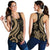 Fiji Polynesian Women Racerback Tank - Gold Tentacle Turtle Crest Gold - Polynesian Pride