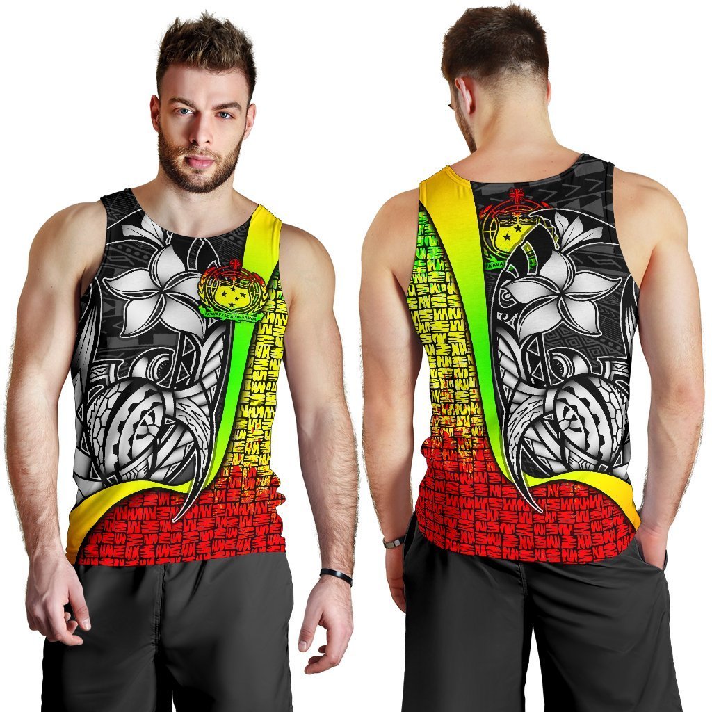 Samoa Polynesian Men's Tank Top Reggae - Turtle With Hook Reggae - Polynesian Pride