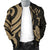 Kosrae Micronesian Men Bomber Jacket - Gold Tentacle Turtle - Polynesian Pride