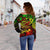 Guam Polynesian Women's Off Shoulder Sweater - Reggae Shark Polynesian Tattoo - Polynesian Pride