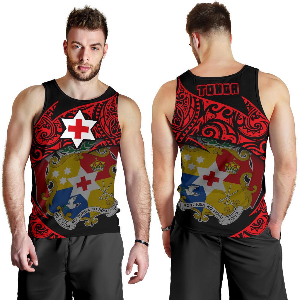 Tonga Men's Tank Top - Tongan Style Black - Polynesian Pride