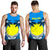 Palau Coconut Men's Tank Top A02 Blue - Polynesian Pride