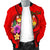 Tonga Polynesian Custom Personalised Men's Bomber Jacket - Floral With Seal Red - Polynesian Pride