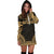 Society Islands Women's Hoodie Dress - Polynesian Gold Chief - Polynesian Pride