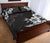 Hawaii Quilt Bed Set - Black n White Hibiscus Quilt Bed Set - Polynesian Pride