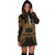 Samoa Polynesian Hoodie Dress Map Gold - Polynesian Pride