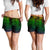 Polynesian Women's Shorts - Green Hibiscus Patterns - Polynesian Pride