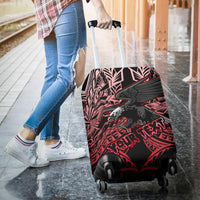 Samoa Polynesian Custom Personalised Luggage Covers - Eagle Tribal Pattern Red - Polynesian Pride