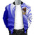 American Samoa Polynesian Men's Bomber Jacket - Bald Eagle (Blue) - Polynesian Pride