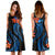 Polynesian Hawaii Midi Dress - Blue Plumeria - Polynesian Pride