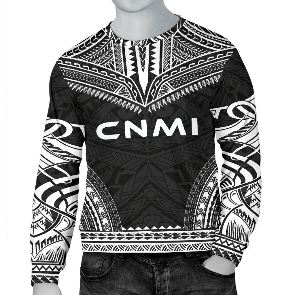 Northern Mariana Islands Sweater - Polynesian Chief Black Version - Polynesian Pride
