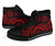 American Samoa High Top Shoes - Red Tentacle Turtle - Polynesian Pride