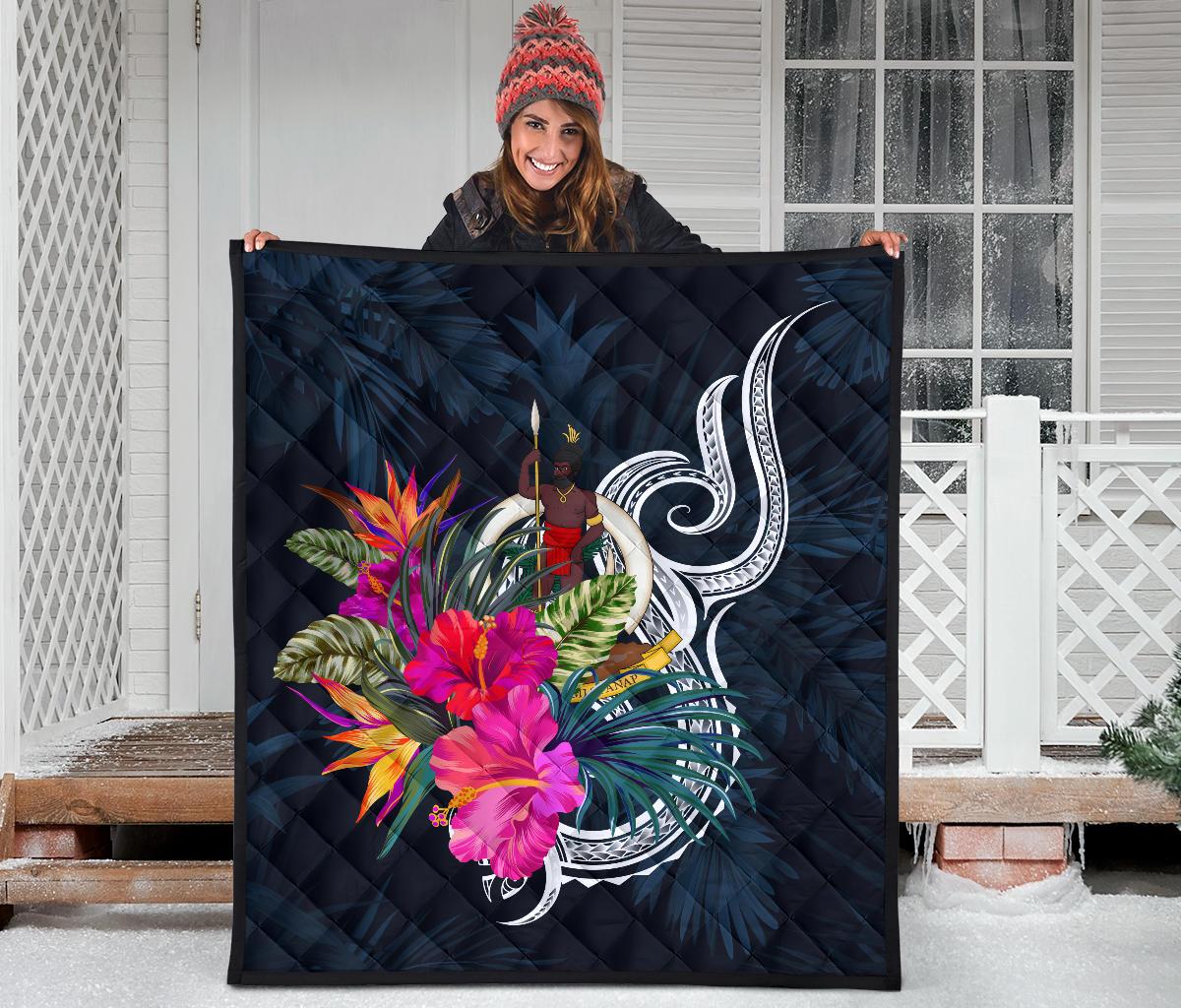 Vanuatu Polynesian Premium Quilt - Tropical Flower - Polynesian Pride