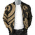 Tonga Polynesian Men Bomber Jacket - Gold Tentacle Turtle - Polynesian Pride